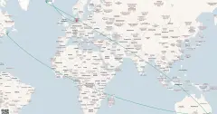 Routenkarte: Transatlantikreise USA