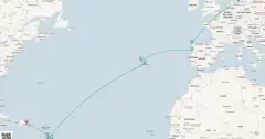 Routenkarte: Auszeit auf dem Atlantik