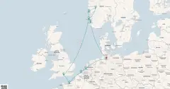 Routenkarte: Vielfalt Norwegens und Westeuropas