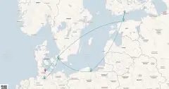 Routenkarte: Metropolen der Ostsee