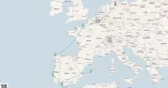 Routenkarte: Europas Westküste