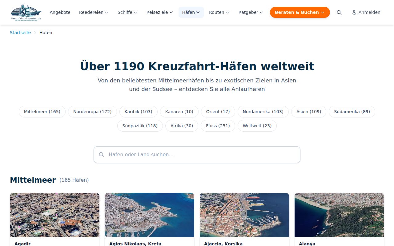 Blick in das Werkzeug Hafen-Guide
