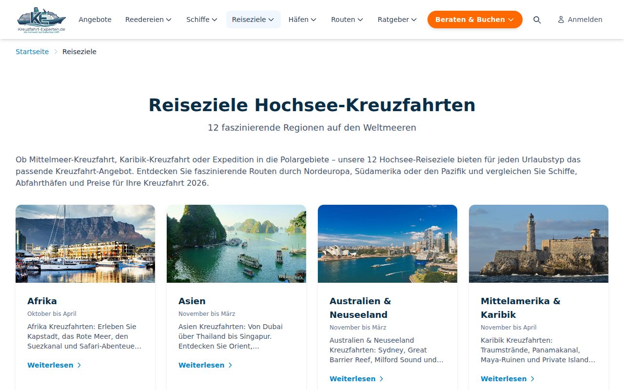 Blick in das Werkzeug Reiseziele